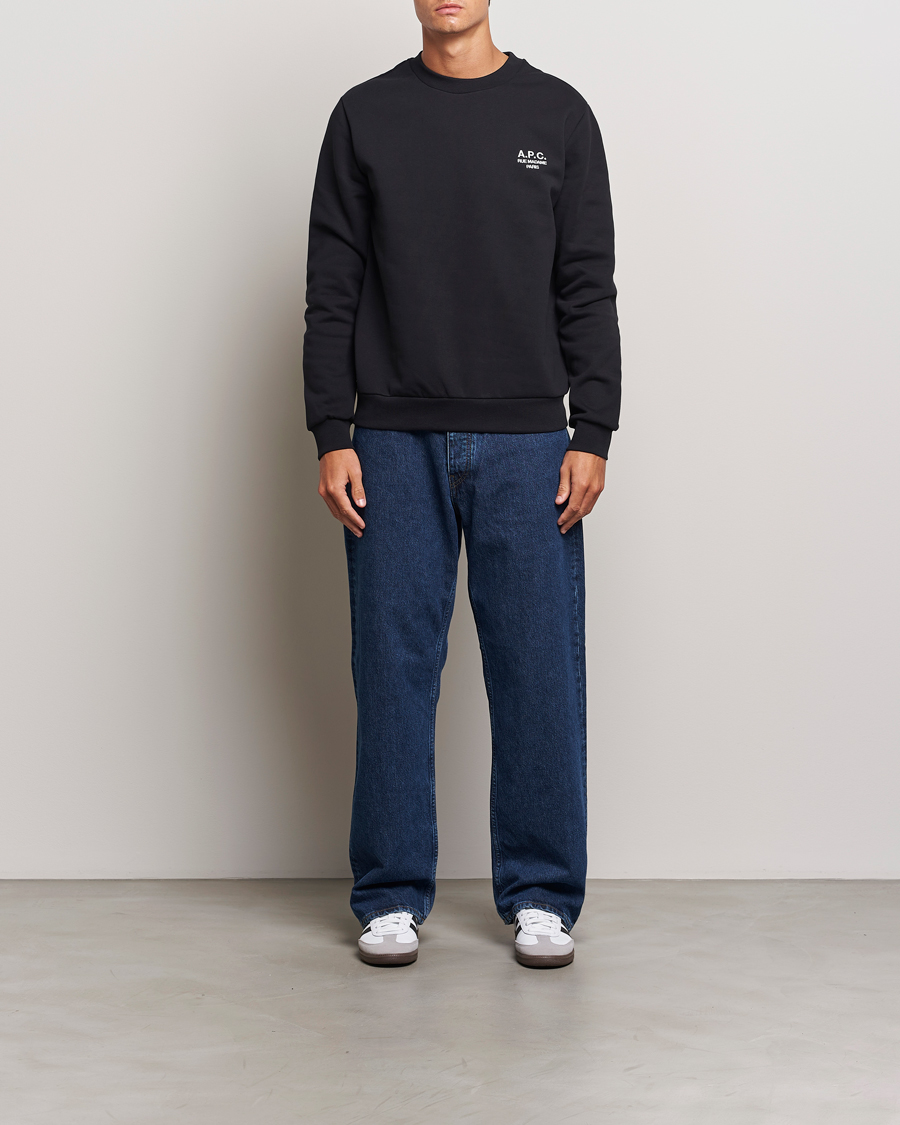 Men | Sweaters & Knitwear | A.P.C. | Rue Madame Sweatshirt Black/White