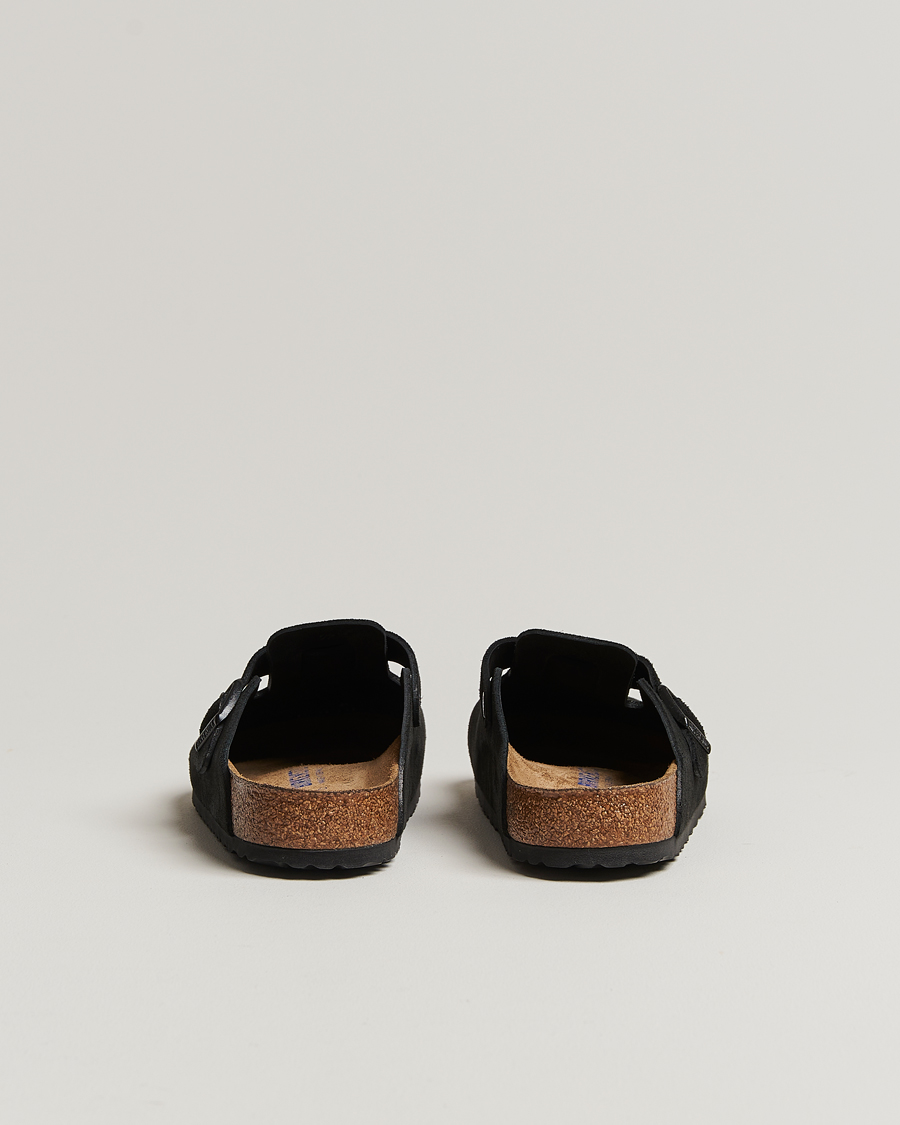 Men | Sandals & Slides | BIRKENSTOCK | Boston Soft Footbed Black Suede