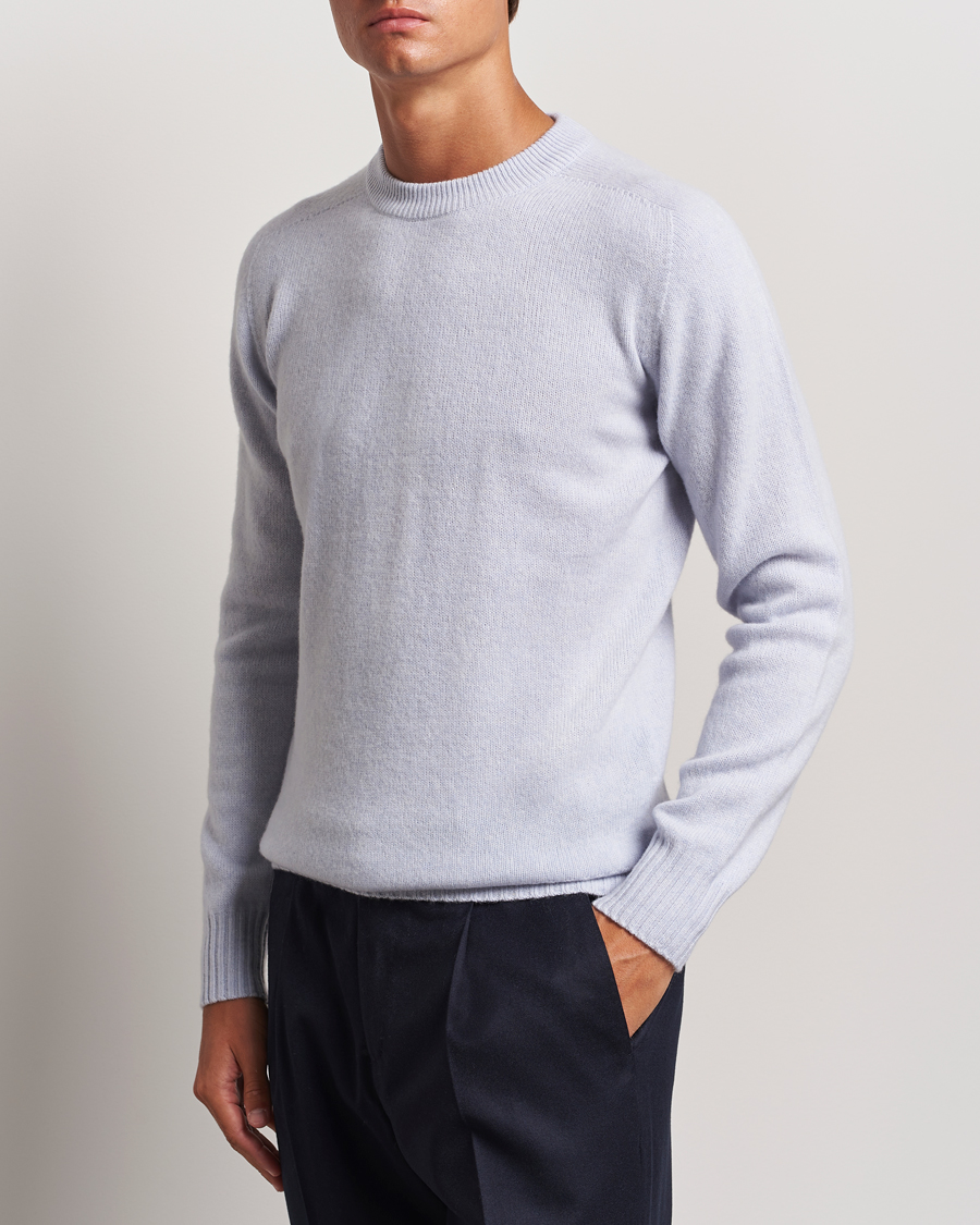 Men | Sweaters & Knitwear | Altea | Wool/Cashmere Crew Neck Pullover Light Blue