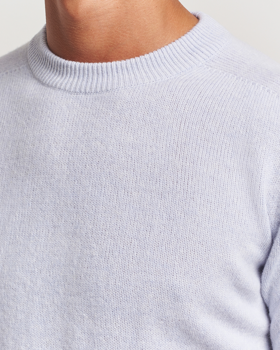 Men | Sweaters & Knitwear | Altea | Wool/Cashmere Crew Neck Pullover Light Blue
