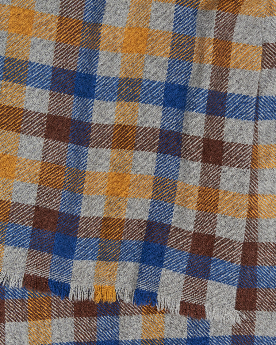 Men | Altea Check Wool Scarf Yellow/Beige | Altea | Check Wool Scarf Yellow/Beige
