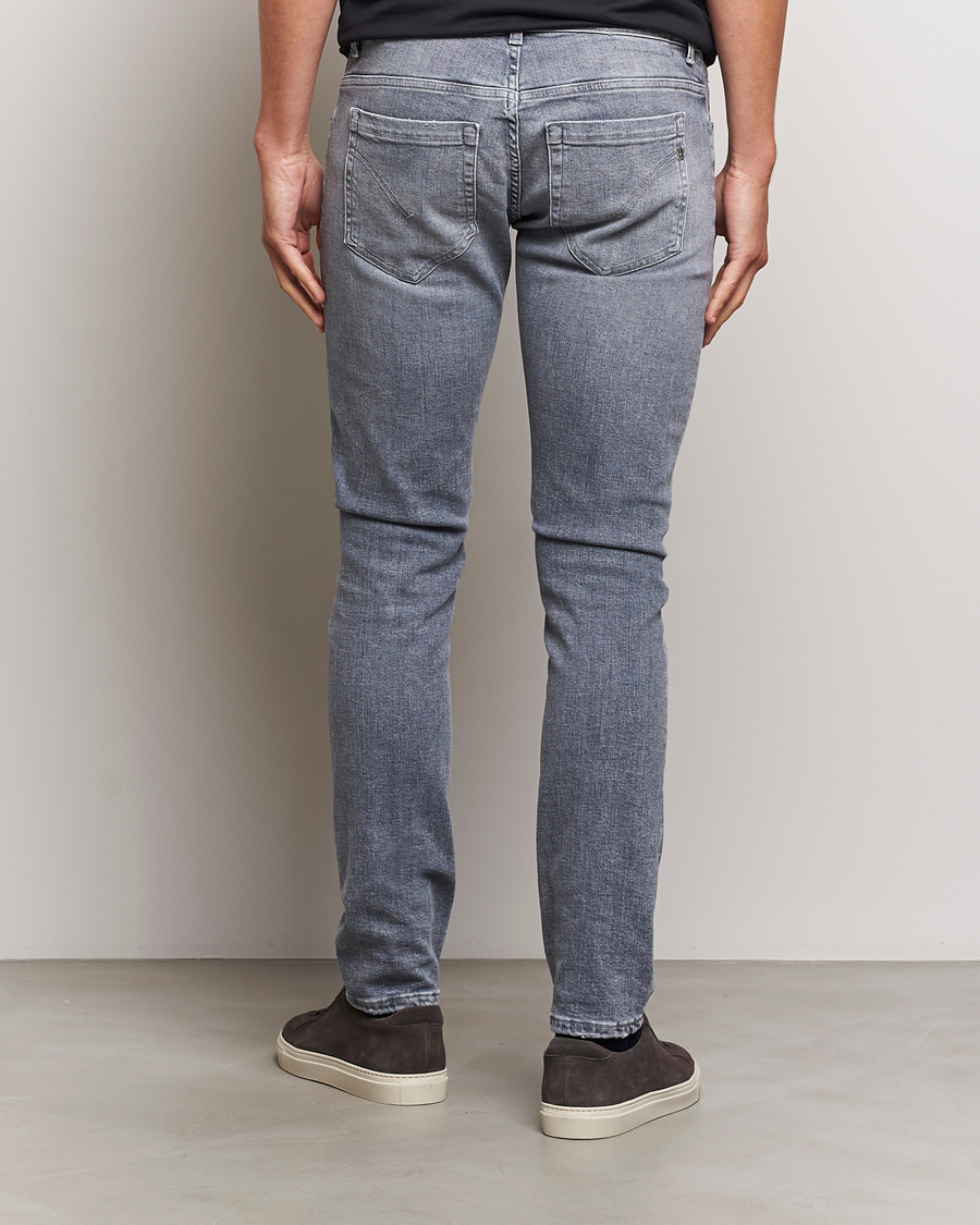 Men | Jeans | Dondup | George Light Distressed Jeans Light Grey