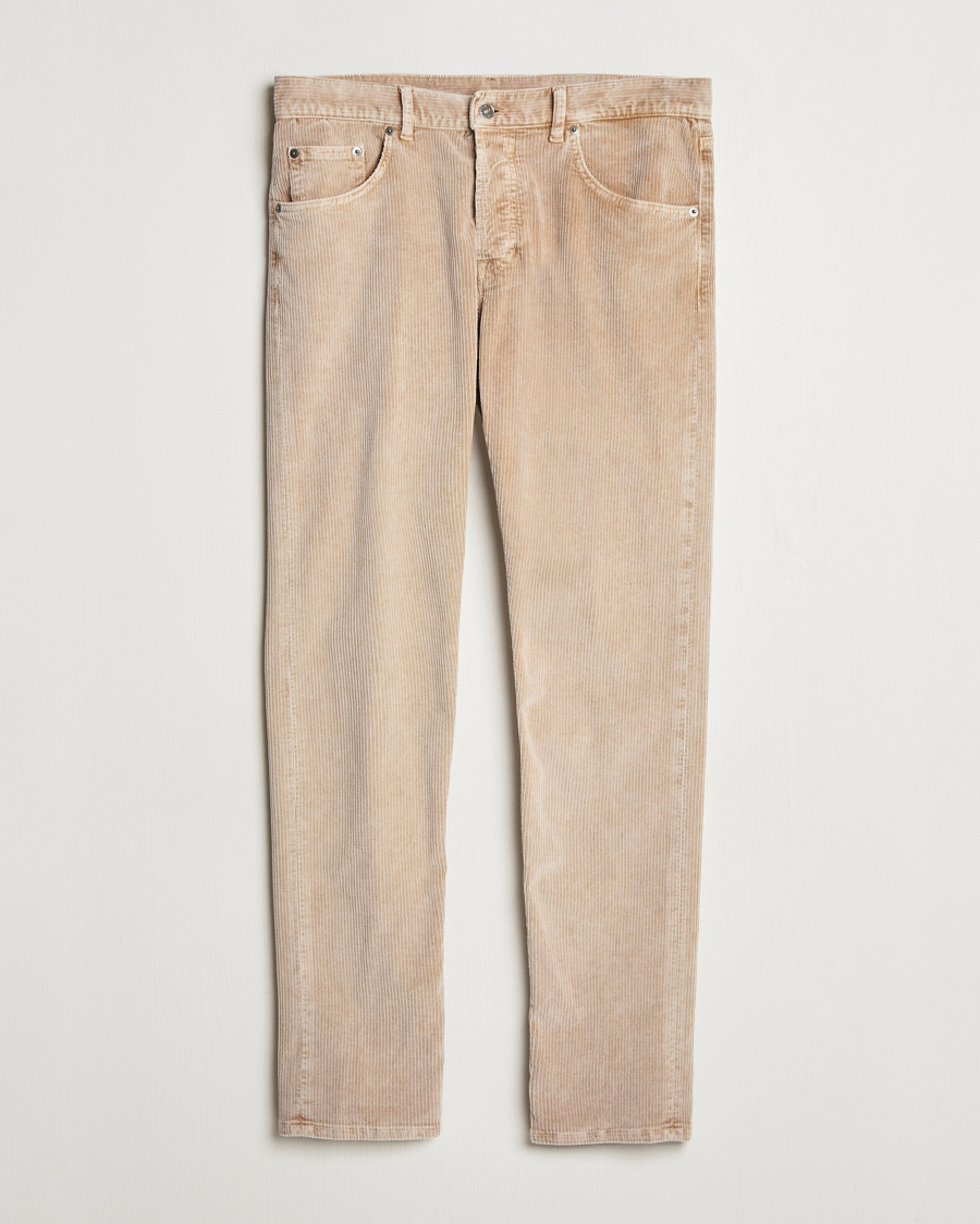 Men | Trousers | Dondup | Icon Corduroy Trousers Light Beige
