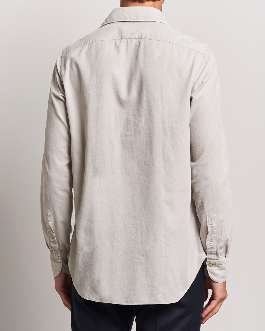 Men | Shirts | Finamore Napoli | Gaeta Corduroy Shirt Light Beige