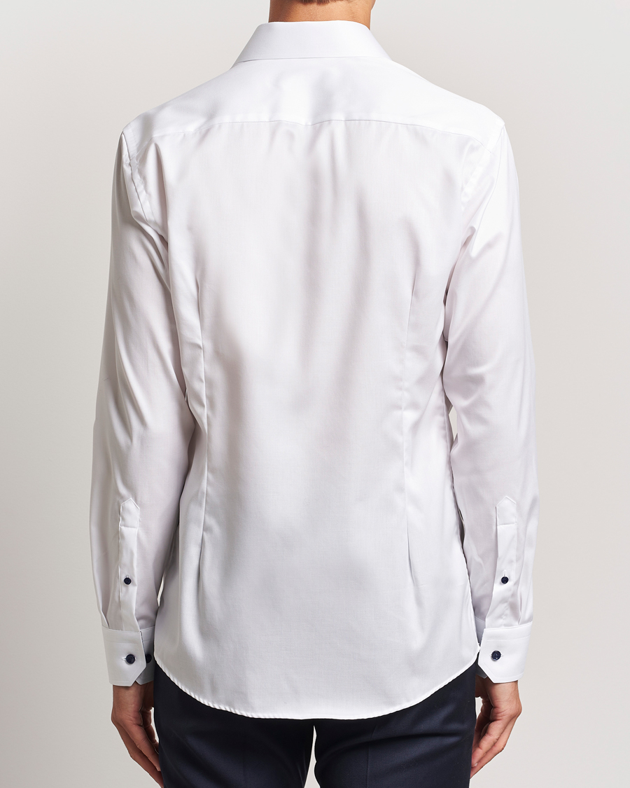 Men | Shirts | Eton | Slim Fit Signature Twill Contrast Shirt White
