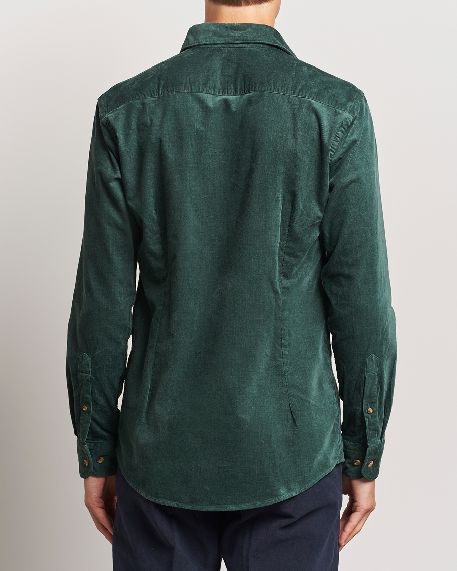 Men | Shirts | Eton | Slim Fit Fine Wale Corduroy Shirt Dark Green