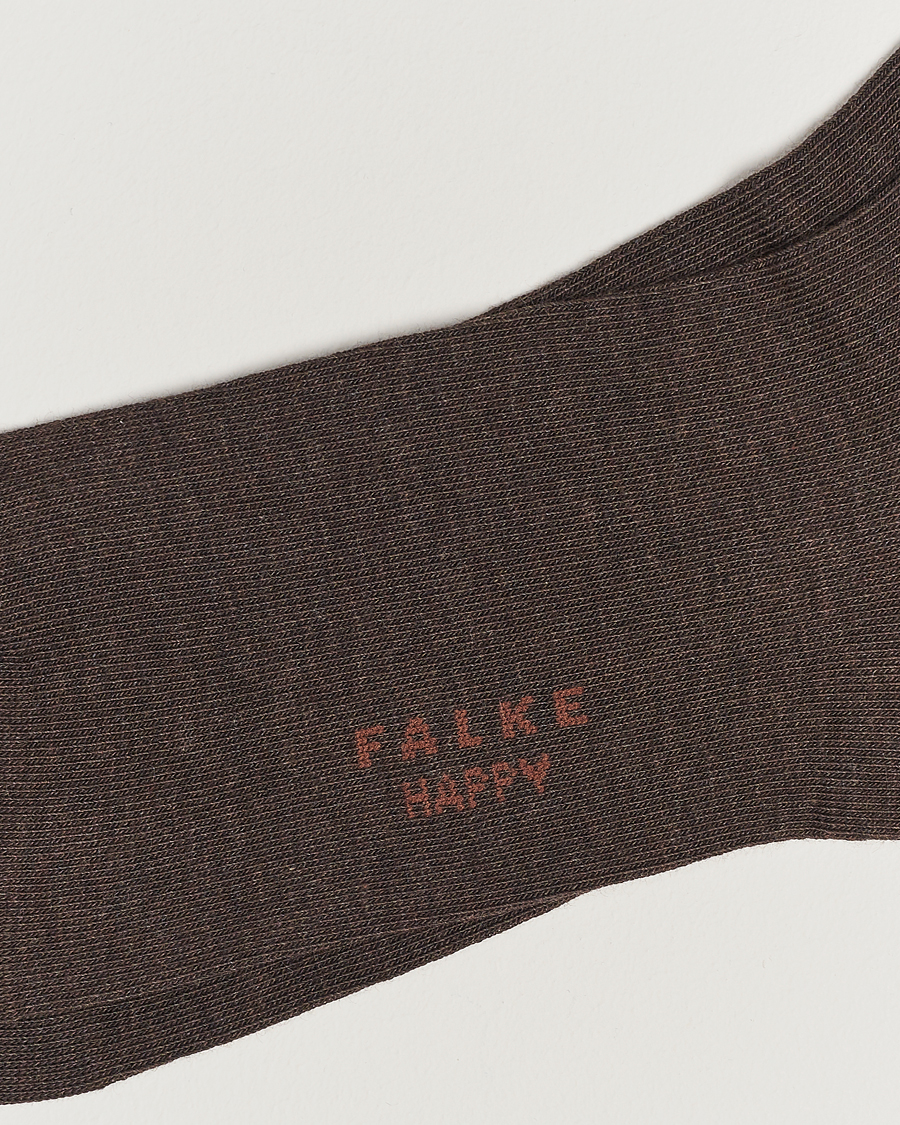 Men | Underwear & Socks | Falke | Happy 2-Pack Cotton Socks Dark Brown