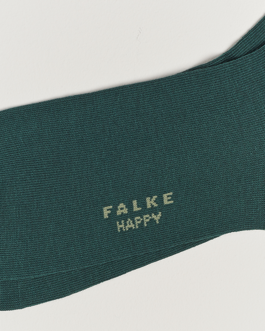 Men | Underwear & Socks | Falke | Happy 2-Pack Cotton Socks Hunter Green
