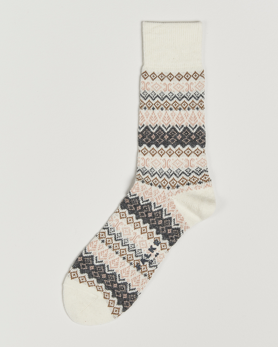 Men | Underwear & Socks | Falke | Aspen Fairisle Socks Off White