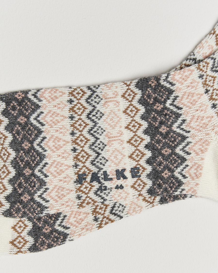 Men | Underwear & Socks | Falke | Aspen Fairisle Socks Off White
