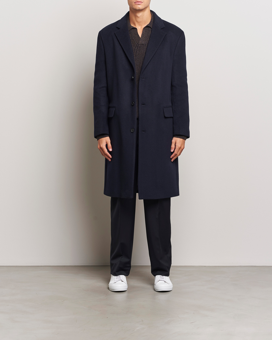 Men | Coats & Jackets | Filippa K | Relaxed Wool Coat Navy