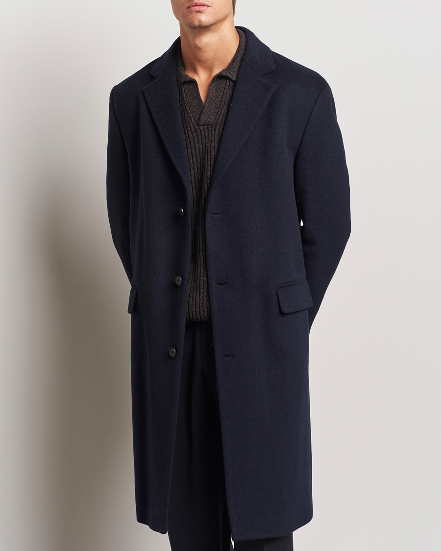 Men | Coats & Jackets | Filippa K | Relaxed Wool Coat Navy