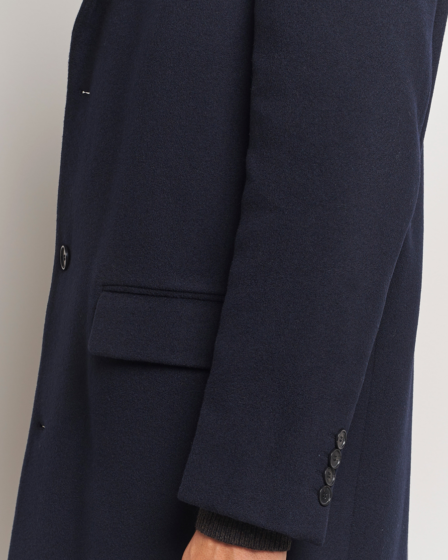 Men | Coats & Jackets | Filippa K | Relaxed Wool Coat Navy