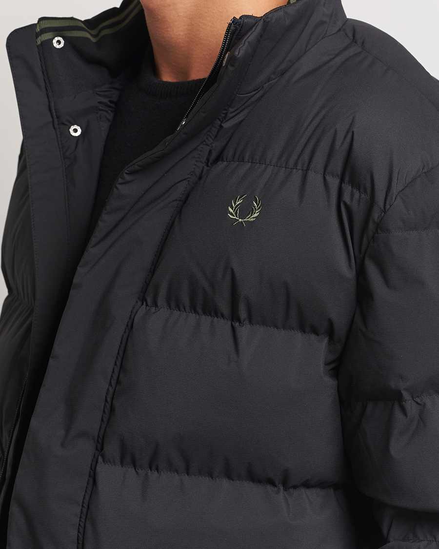 Men | Coats & Jackets | Fred Perry | Padded Pocket Down Jacket Black