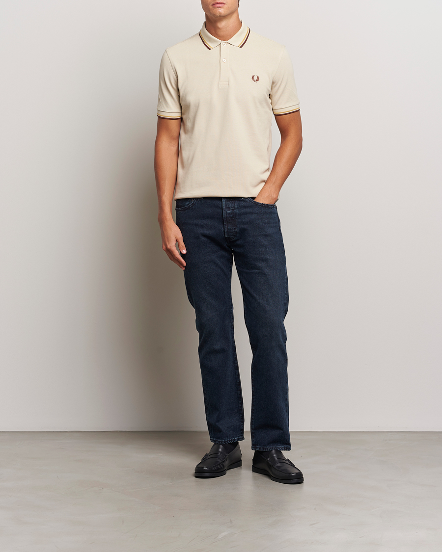 Men | Polo Shirts | Fred Perry | Twin Tipped Shirt Oatmeal