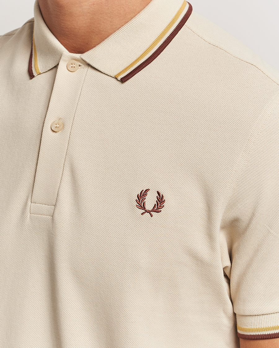 Men | Polo Shirts | Fred Perry | Twin Tipped Shirt Oatmeal