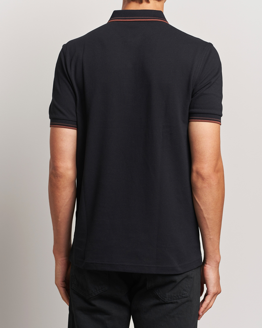 Men | Polo Shirts | Fred Perry | Twin Tipped Shirt Black
