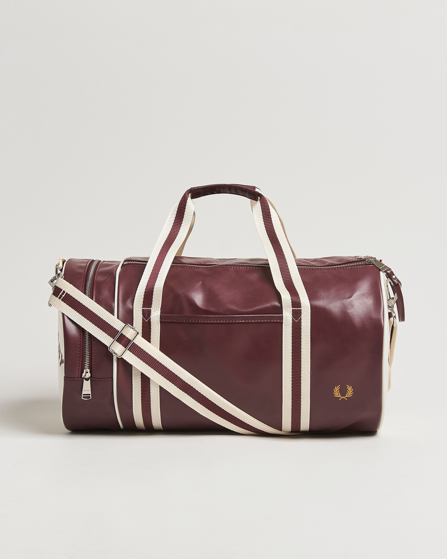 Men | Bags | Fred Perry | Fred PerryClassic Barrel BagOxblood/Ecru