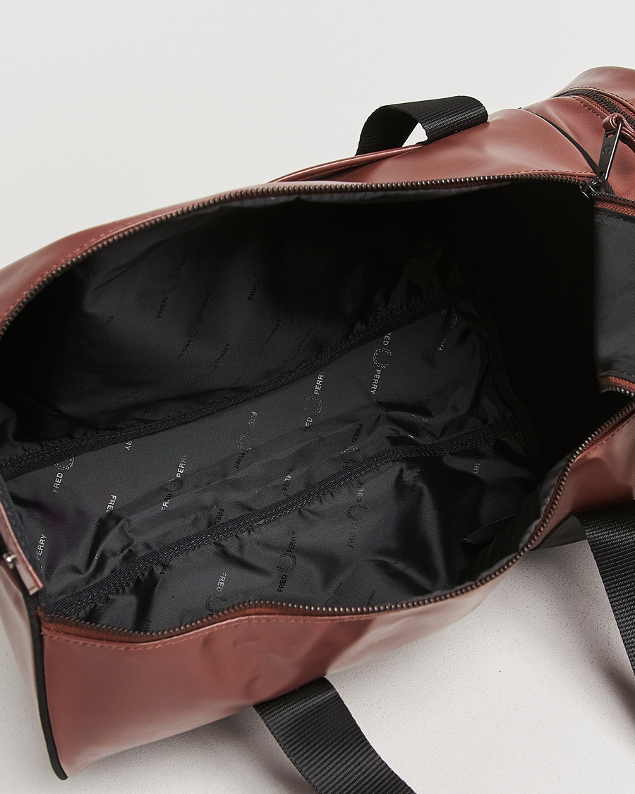 Fred Perry Tonal Classic Barrel Bag Whiskey Brown at CareOfCarl.com