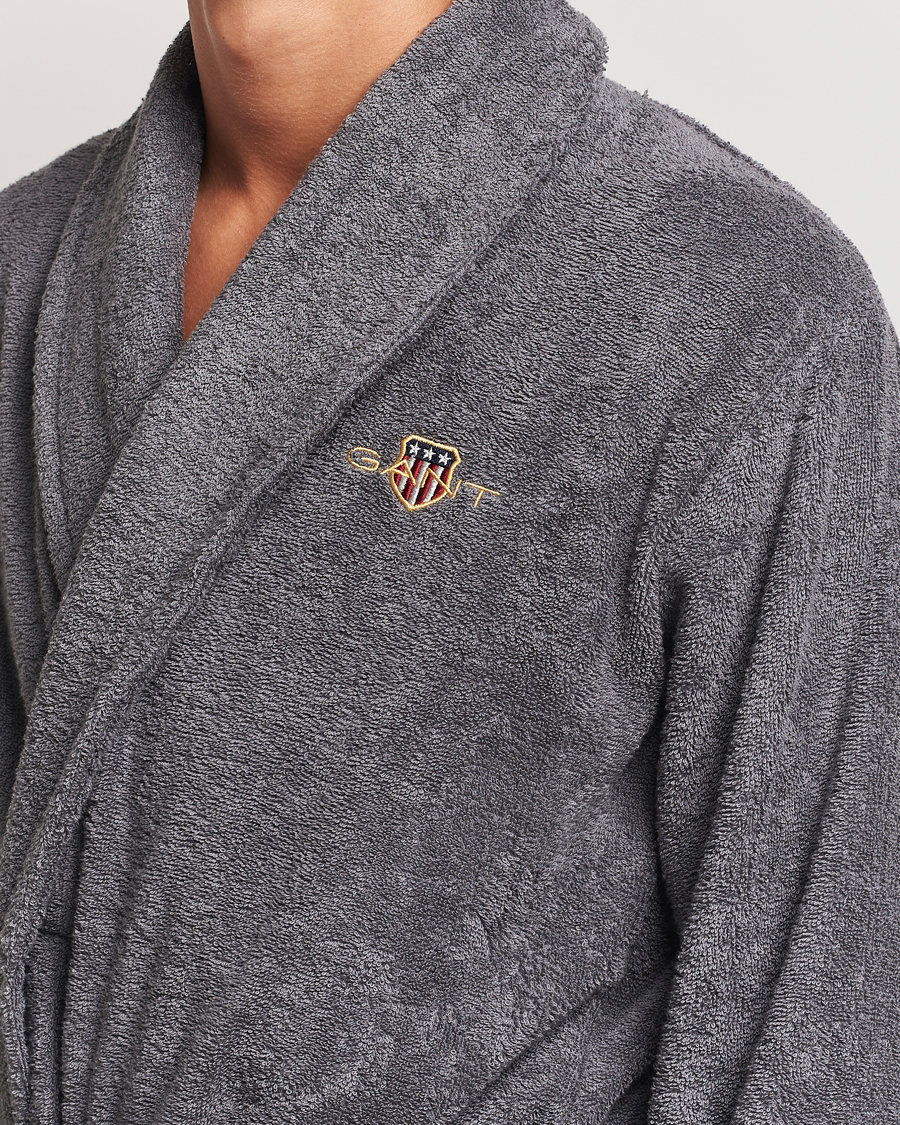 Men | GANT Archive Shield Terry Robe Anchor Grey | Gant | Archive Shield Terry Robe Anchor Grey