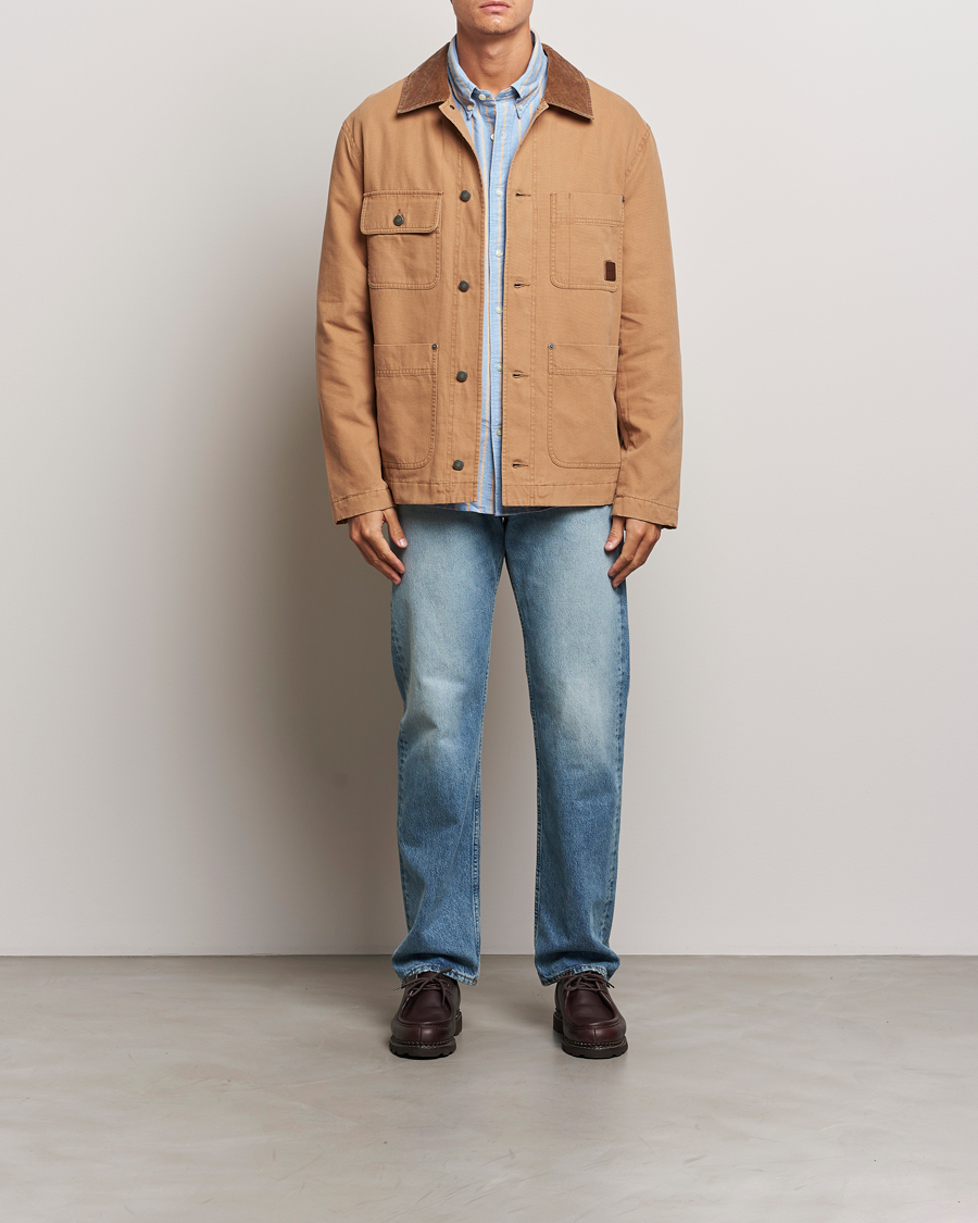 Men | Coats & Jackets | GANT | Cotton Work Jacket Roasted Walnut