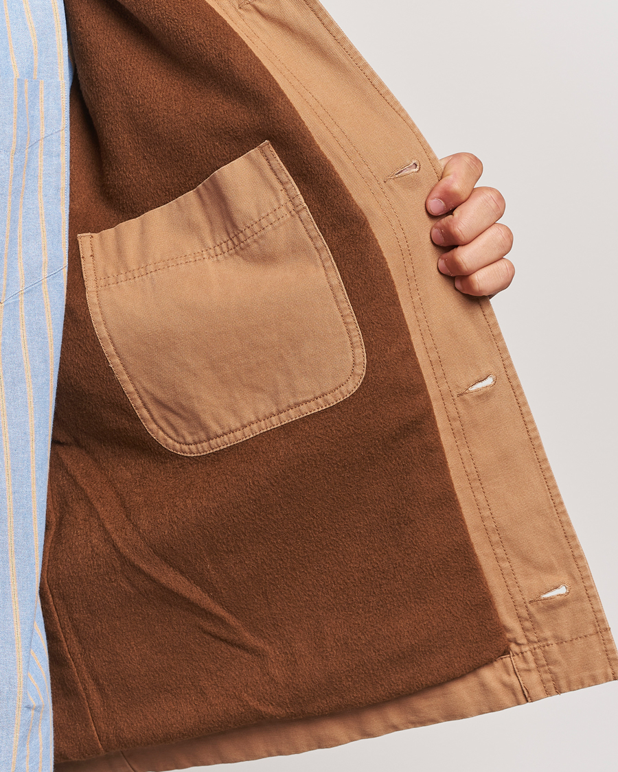 Men | Coats & Jackets | GANT | Cotton Work Jacket Roasted Walnut