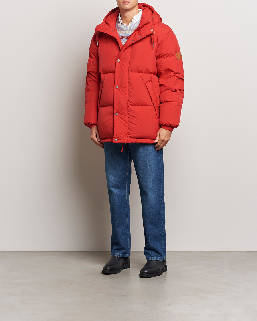 Men | Coats & Jackets | GANT | Expedition Down Puffer Ruby Red