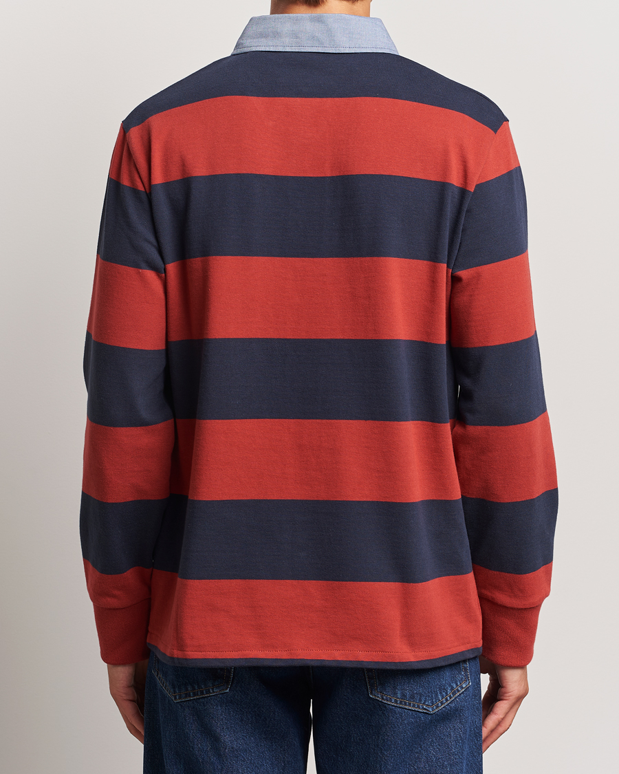 Men | Sweaters & Knitwear | GANT | Original Barstriped Heavy Rugger Iron Red