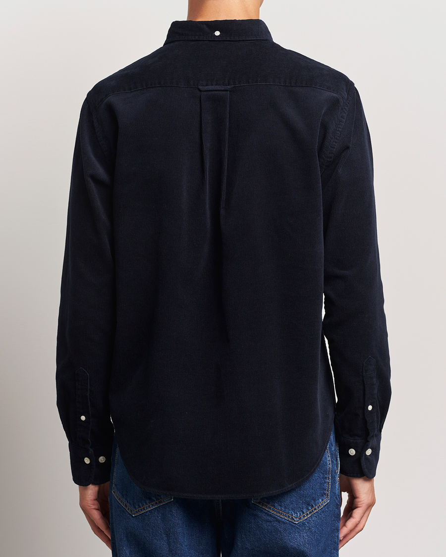 Men | Shirts | GANT | Regular Fit Corduroy Shirt Evening Blue