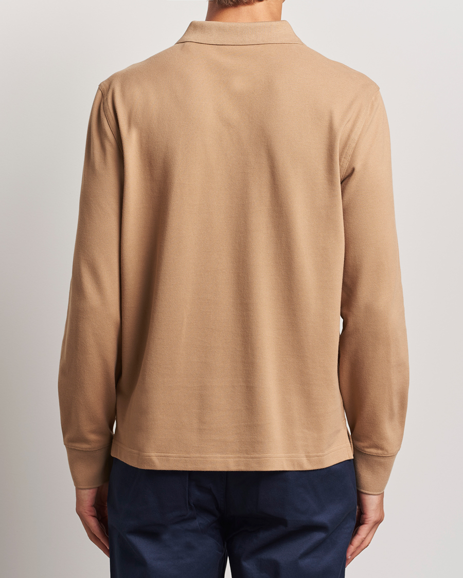 Men | Sweaters & Knitwear | GANT | Regular Shield Pique Polo Warm Khaki