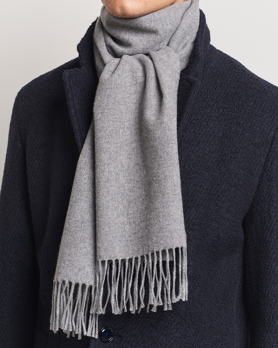 Men | GANT Wool Scarf Grey Melange | Gant | Wool Scarf Grey Melange