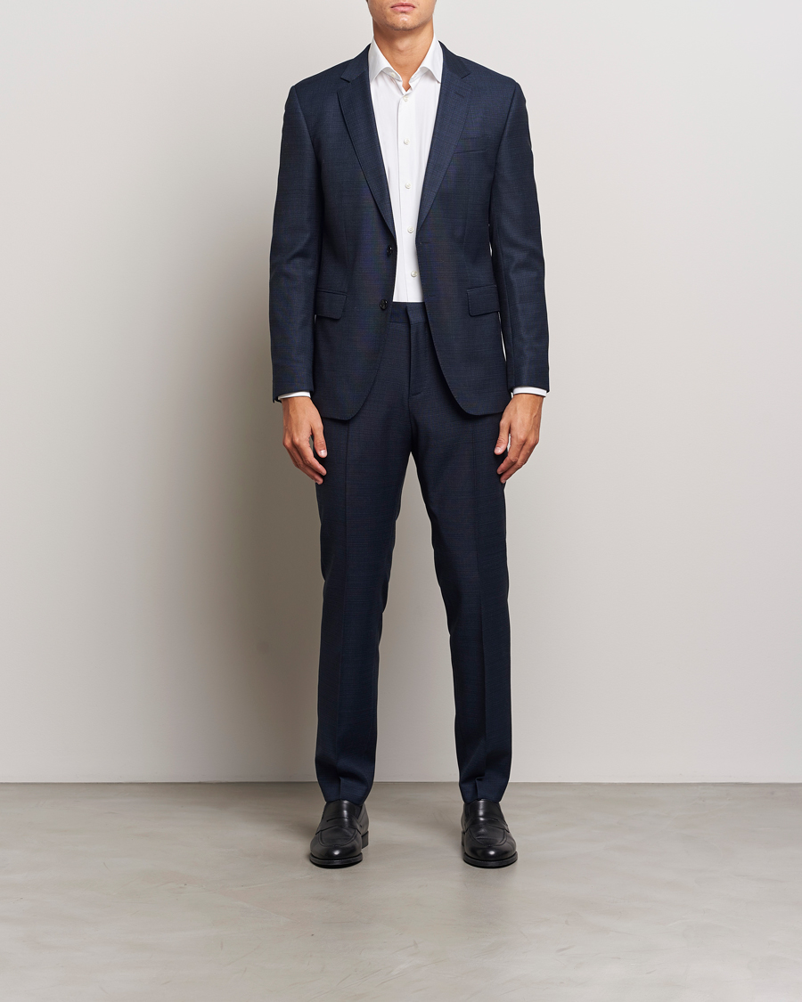 Men | Suits | BOSS BLACK | Huge Wool Suit Open Blue