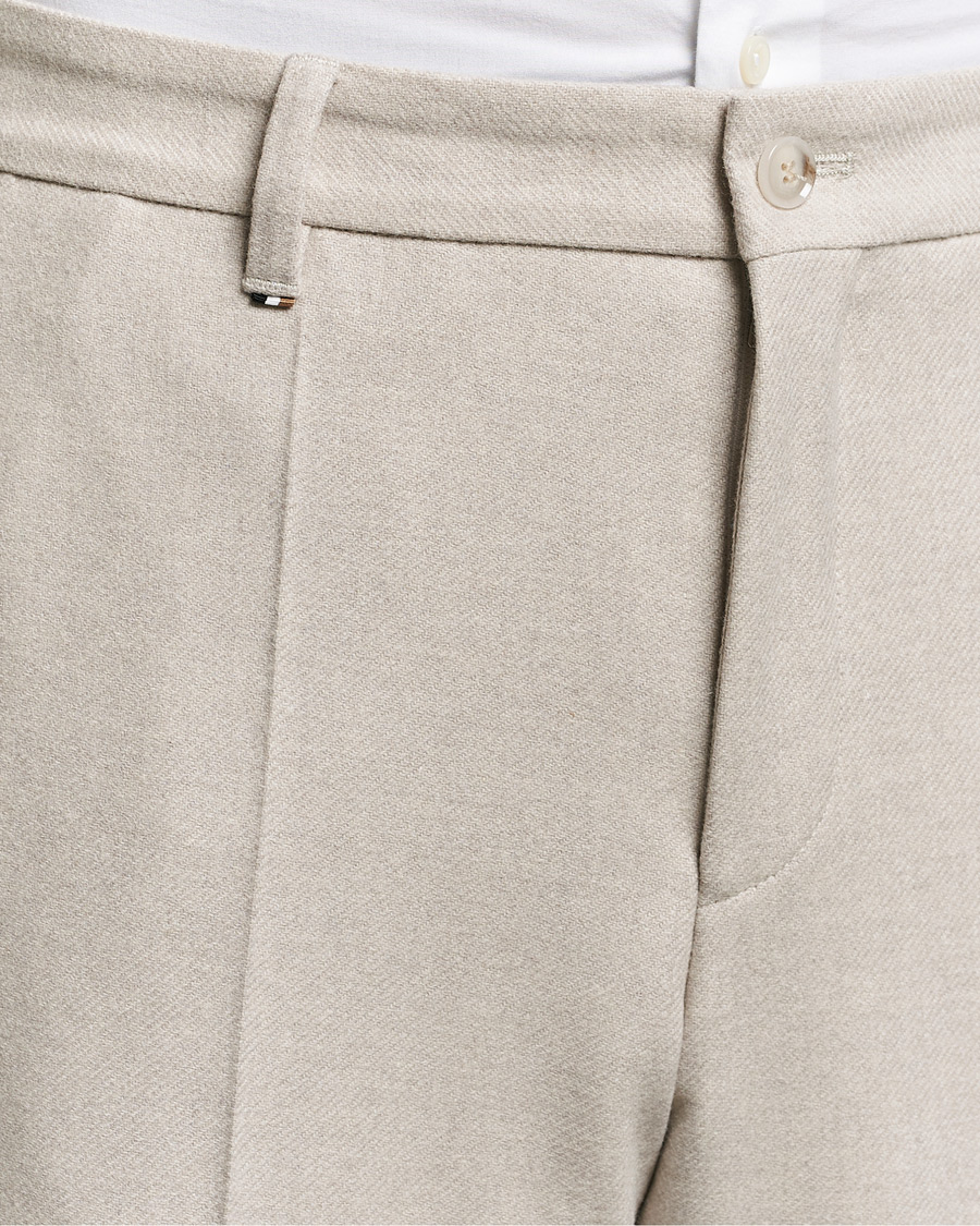 Men | Trousers | BOSS BLACK | Perin Wool Trousers Open White