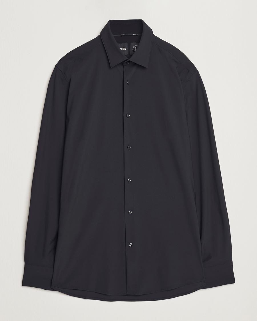 BOSS BLACK Hank 4-Way Stretch Shirt Black at CareOfCarl.com BOSS BLACK Hank 4-Way Stretch Shirt Black at CareOfCarl.com