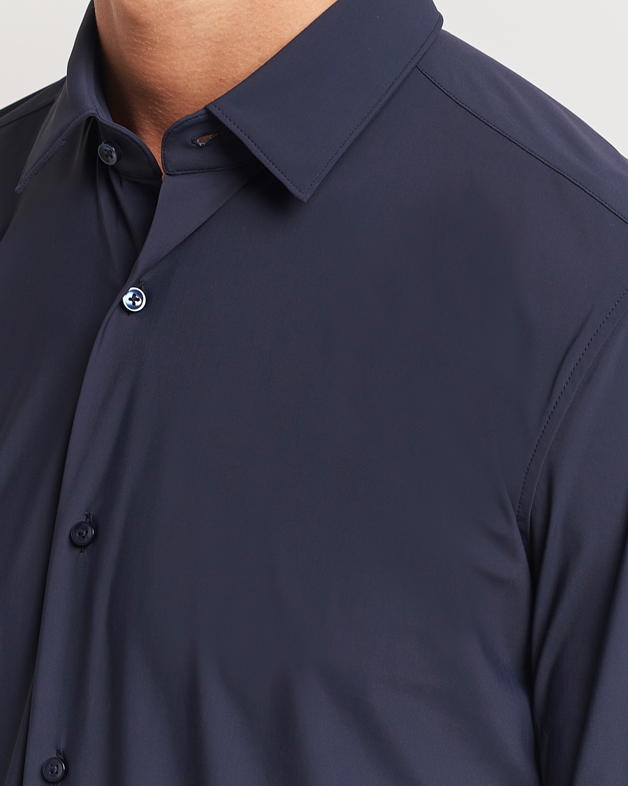 Men | Shirts | BOSS BLACK | Hank 4-Way Stretch Shirt Dark Blue