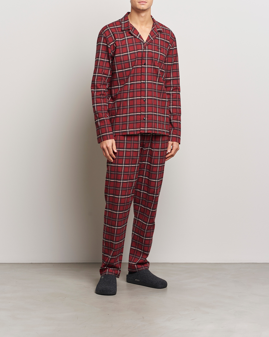 Men | Pyjamas & Robes | BOSS BLACK | Holiday Checked Pyjama Set Dark Red