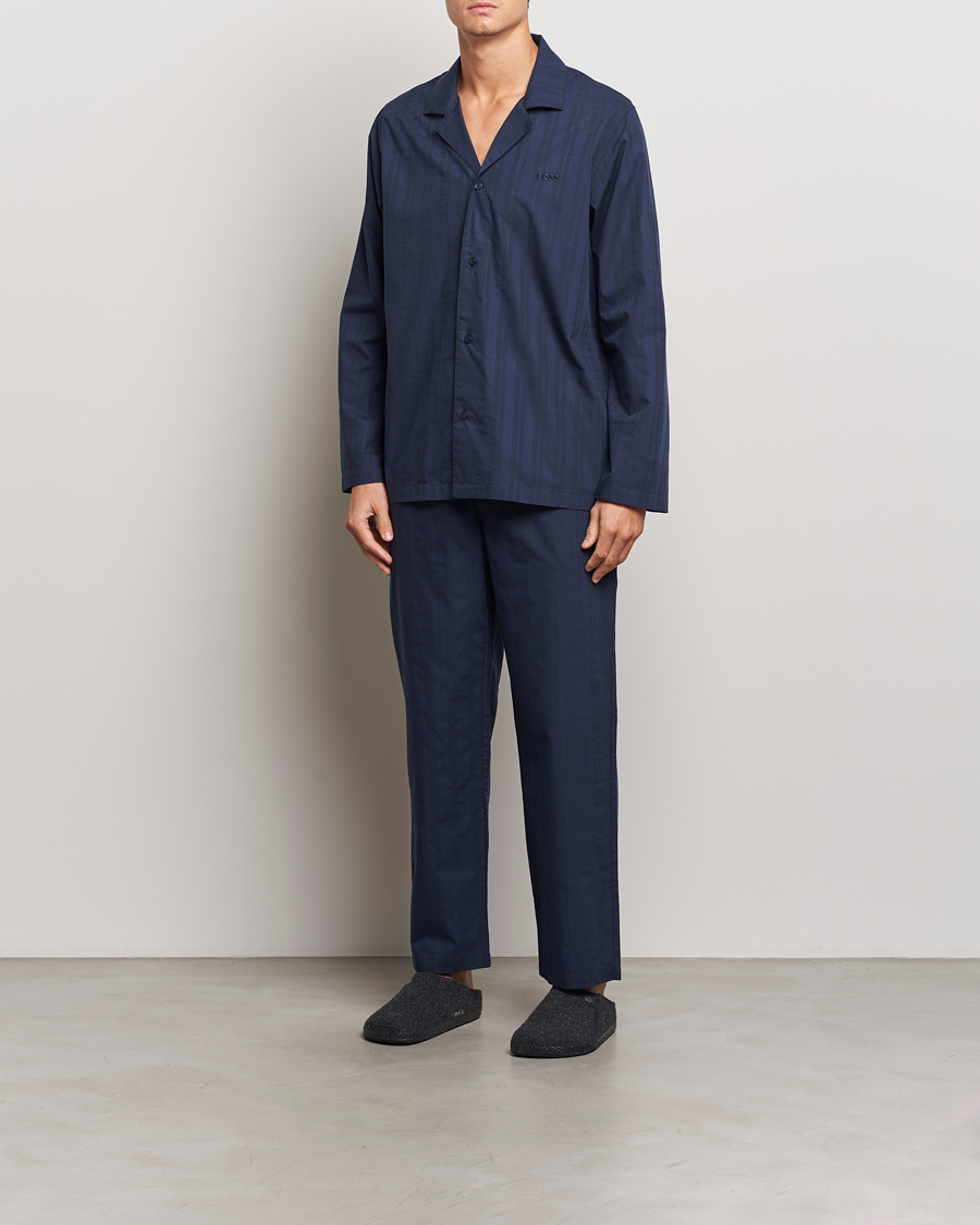 Men | Pyjamas & Robes | BOSS BLACK | Premium Pyjama Set Dark Blue