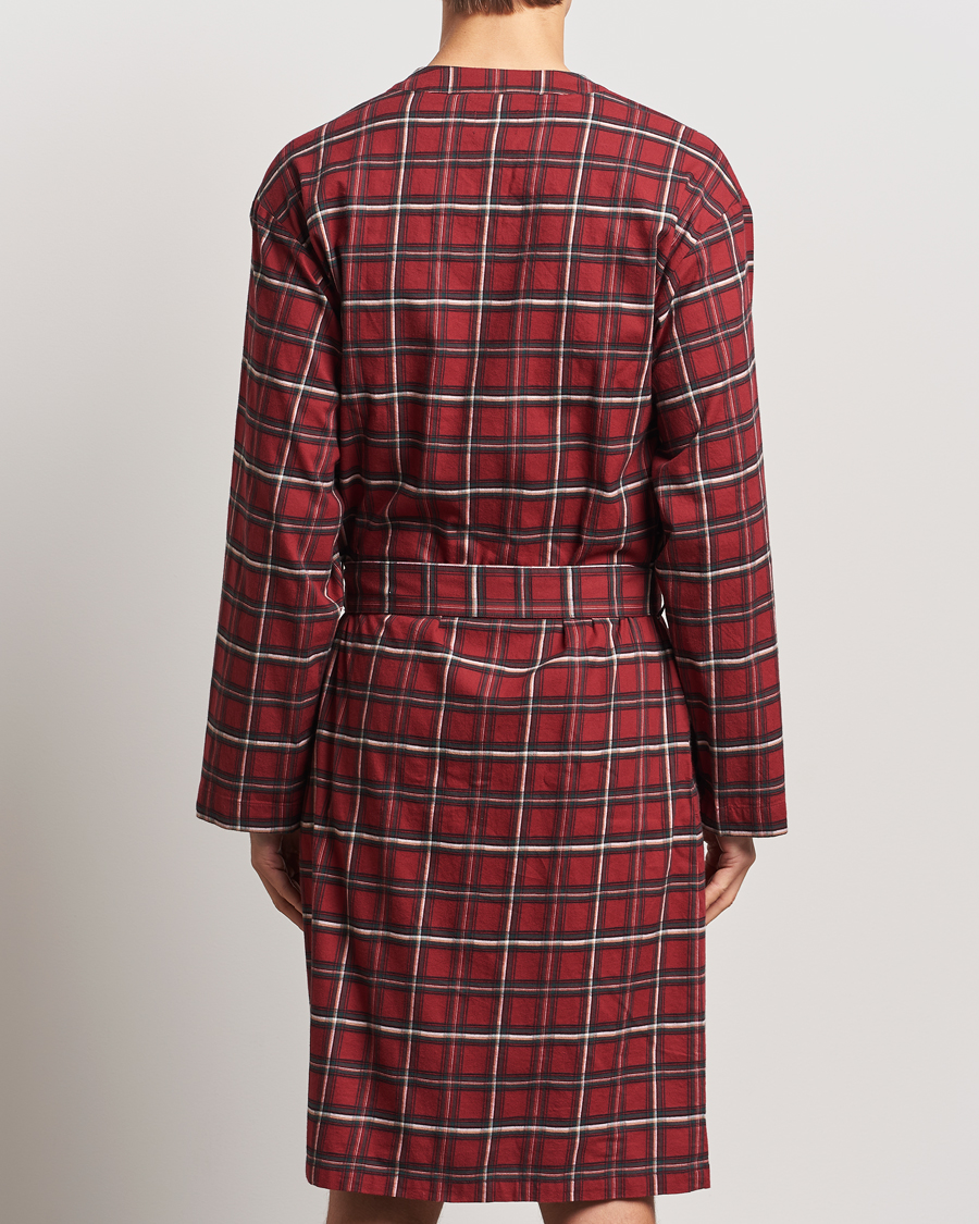 Men | Pyjamas & Robes | BOSS BLACK | Holiday Checked Robe Dark Red