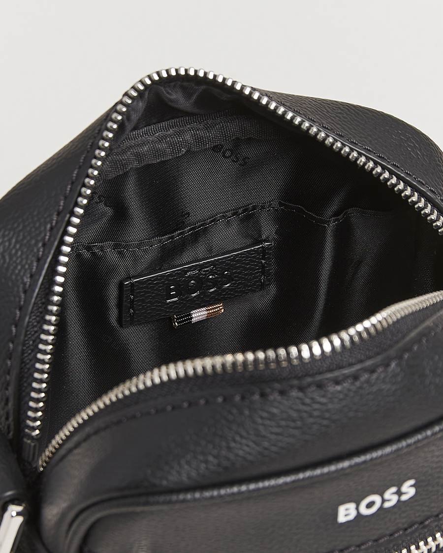 Men | BOSS BLACK Zair Monogram Shoulder Bag Black | BOSS BLACK | Zair Monogram Shoulder Bag Black