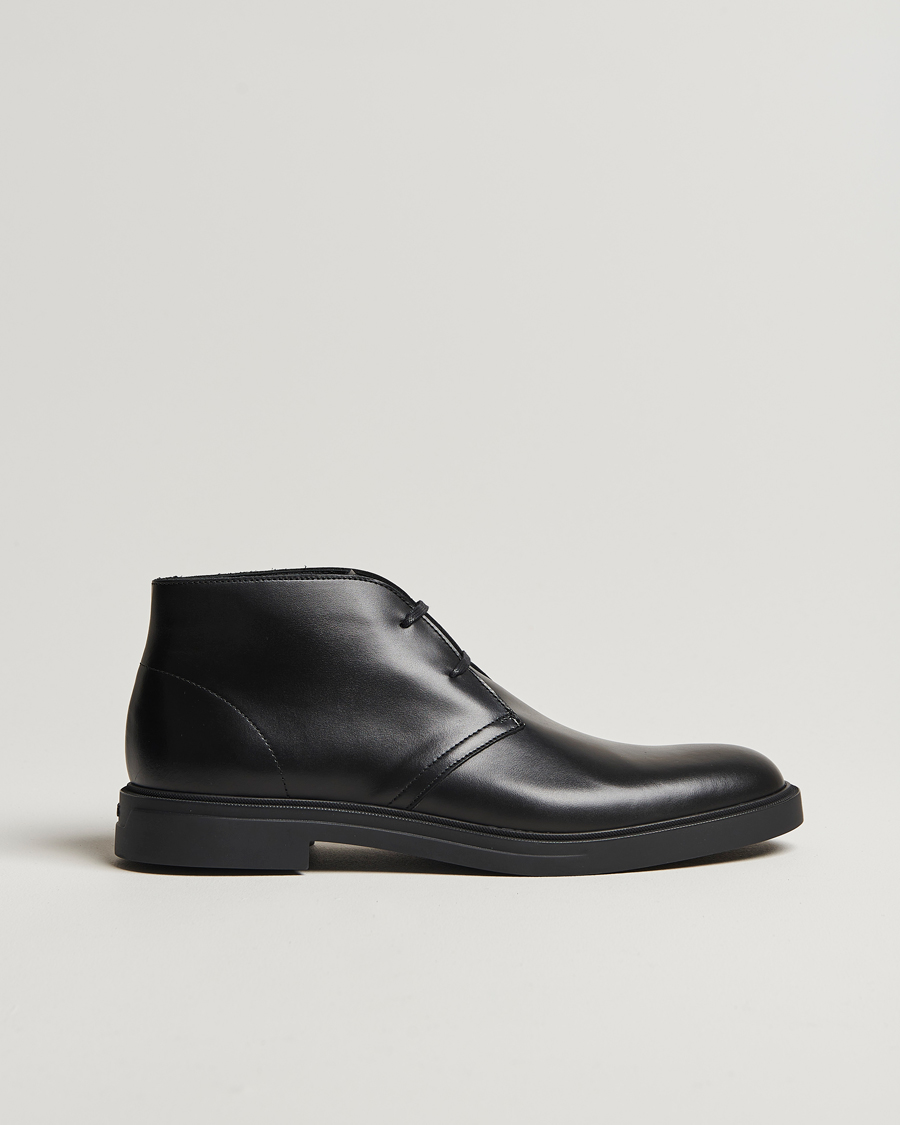 BOSS BLACK Calev Leather Chukka Boot Black at CareOfCarl.com BOSS BLACK Calev Leather Chukka Boot Black at CareOfCarl.com