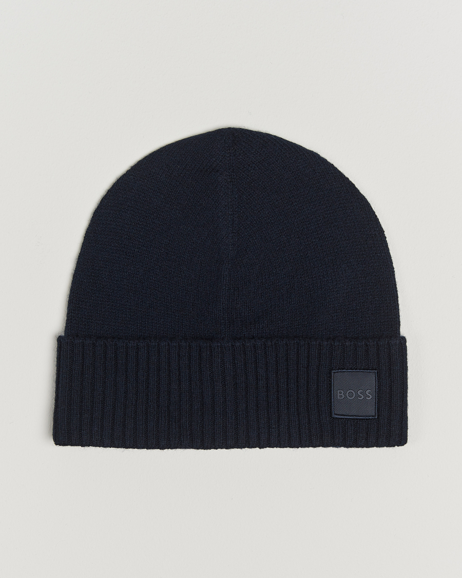 Men | BOSS ORANGE Akaio Logo Beanie Dark Blue | BOSS ORANGE | Akaio Logo Beanie Dark Blue