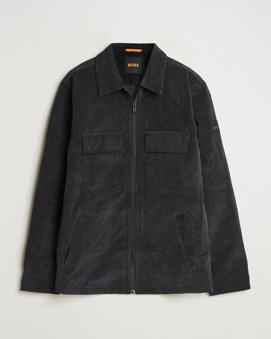 Men | Shirts | BOSS ORANGE | Lozzy Brushed Overshirt Black