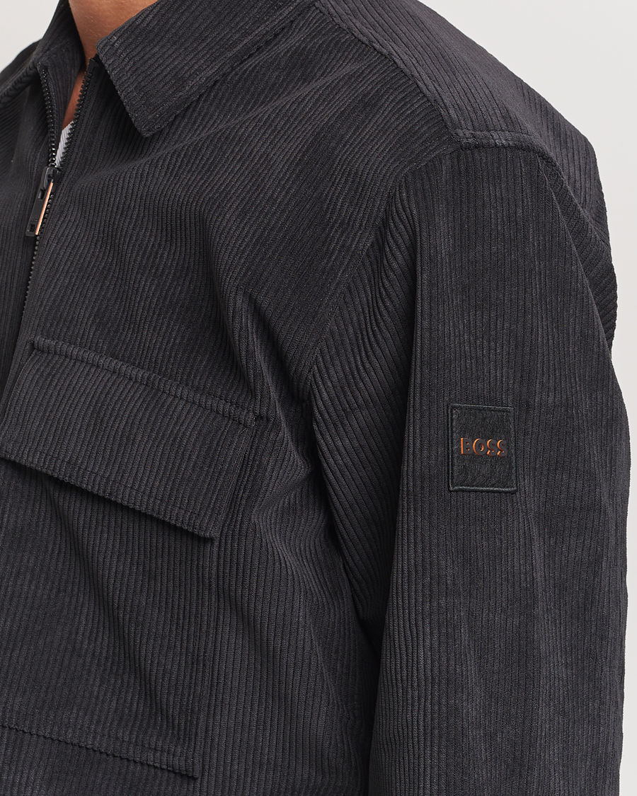 Men | Shirts | BOSS ORANGE | Lozzy Brushed Overshirt Black