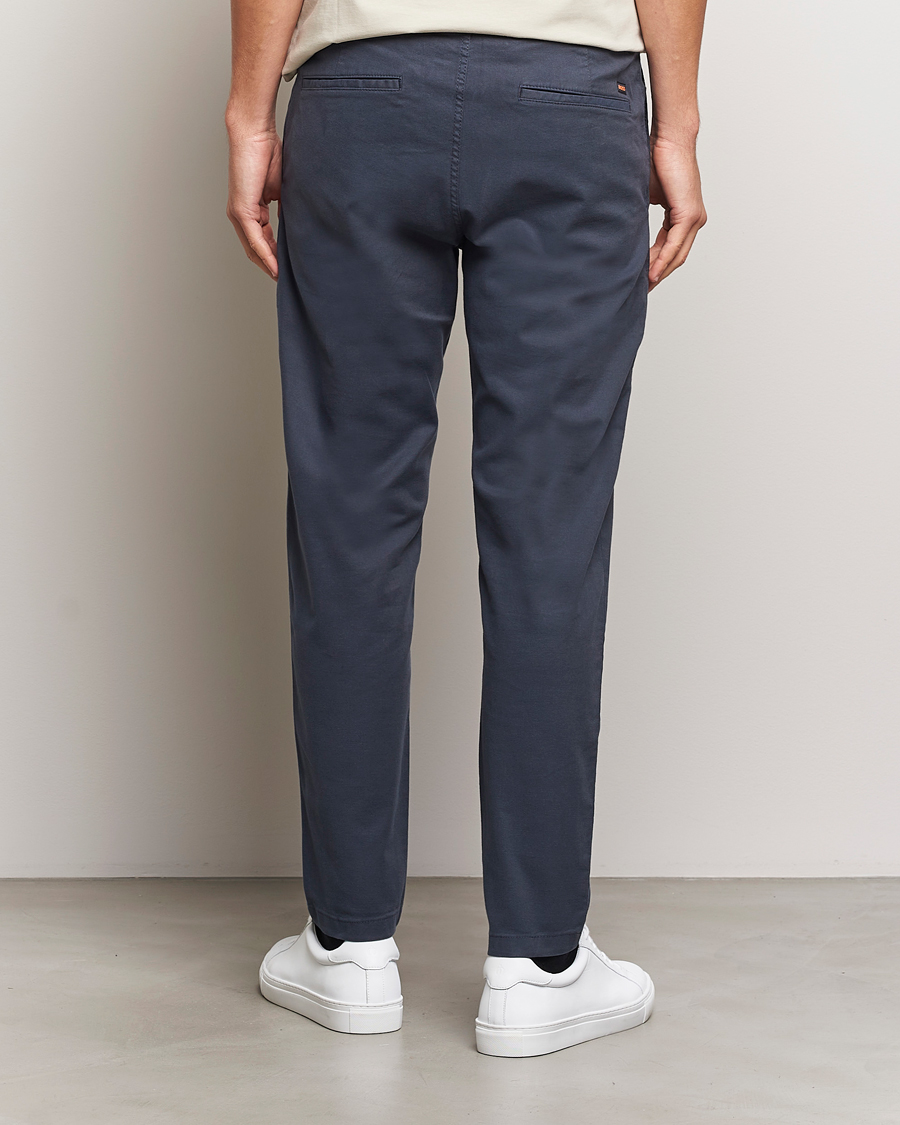 Men | Trousers | BOSS ORANGE | Tapered Drawstring Trousers Dark Blue