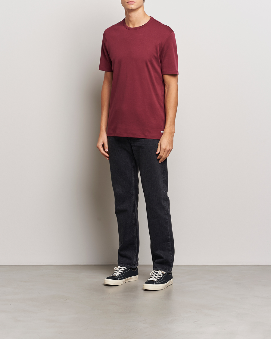 Men | T-Shirts | HUGO | Dozy Crew Neck T-Shirt Dark Red