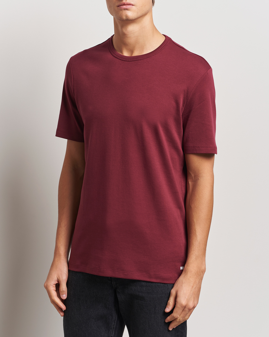Men | T-Shirts | HUGO | Dozy Crew Neck T-Shirt Dark Red
