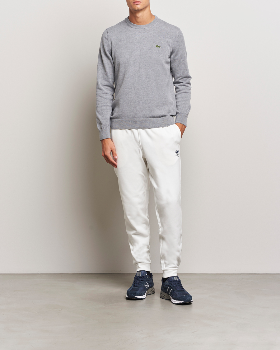 Men | Sweaters & Knitwear | Lacoste | Cotton Knitted Sweater Silver Chine