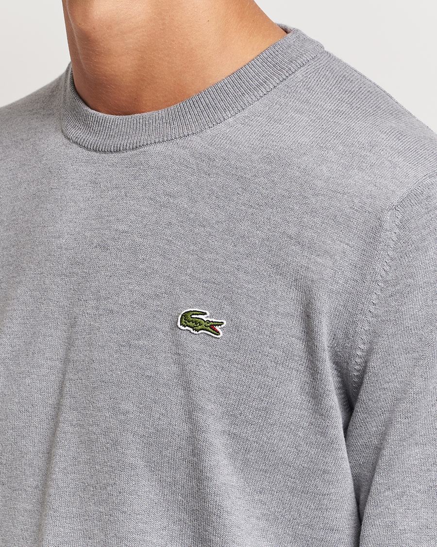Men | Sweaters & Knitwear | Lacoste | Cotton Knitted Sweater Silver Chine