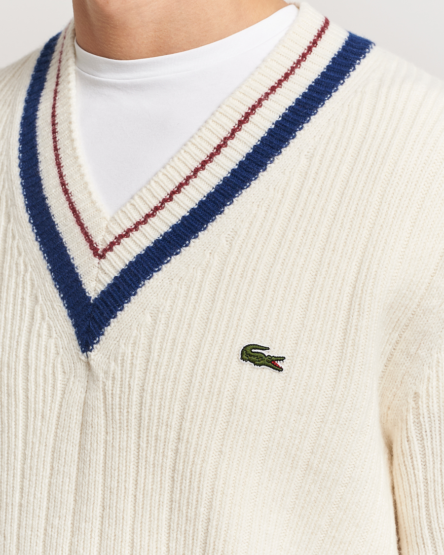 Men | Sweaters & Knitwear | Lacoste | Retro Tennis Wool V-Neck Lapland