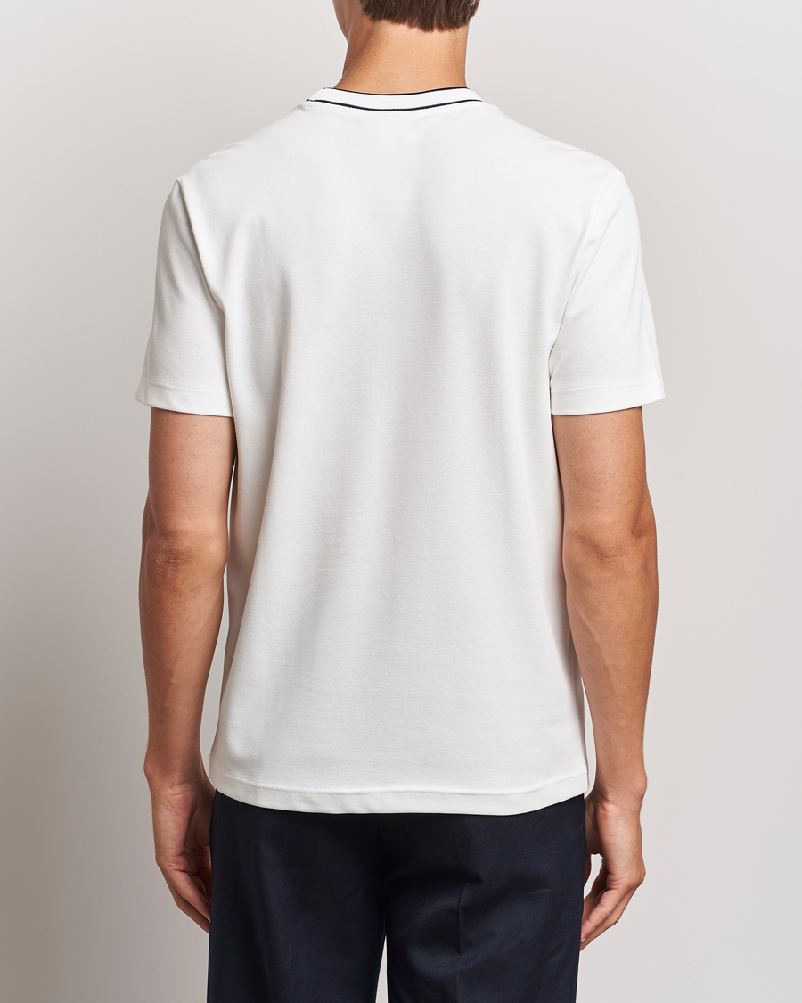 Men | T-Shirts | Lacoste | Contrast Rib Piqué T-Shirt Flour